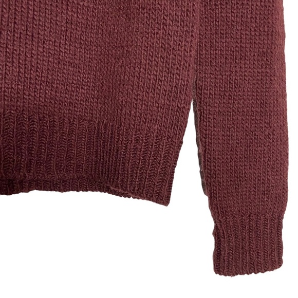 Hollister Knit Maroon Long Sleeve Sweater Raglan Sleeves Yoke Extra Small - Picture 9 of 16